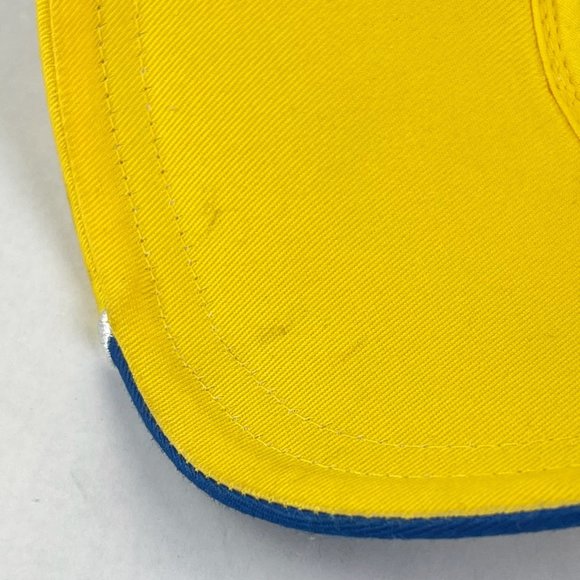 NWT Corona Extra Yellow Blue Hook and Loop Adjustable Hat Cap - Picture 9 of 12